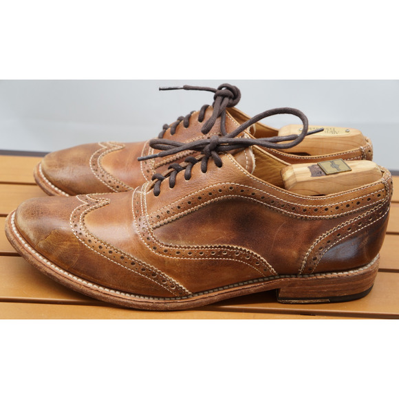 Bed Stu Lita K III leather oxford shoes in a brown, distressed finish. Size 9.5 - Picture 3 of 10